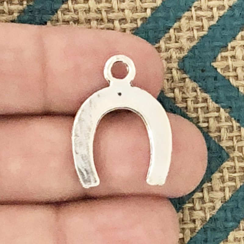 Bulk 50 Horseshoe Charm Silver by TIJC SP0144B - Image 2