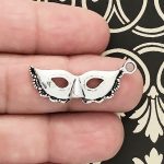 Silver Mask Charm Pendant