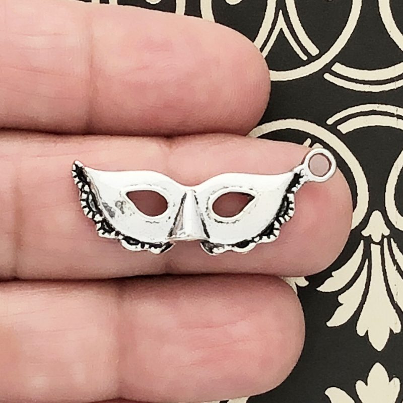 Silver Mask Charm Pendant