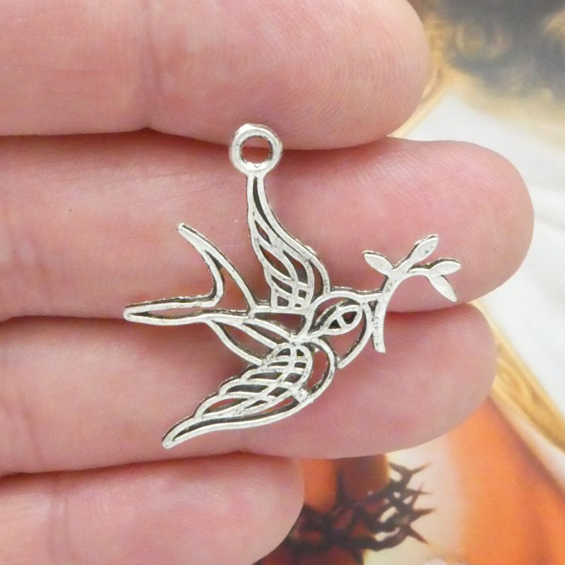 silver dove charm