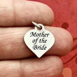 5 Heart Mother of the Bride Charm Wedding Pendant by TIJC SP0160