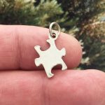 5 Silver Puzzle Piece Charm by TIJC SP0163