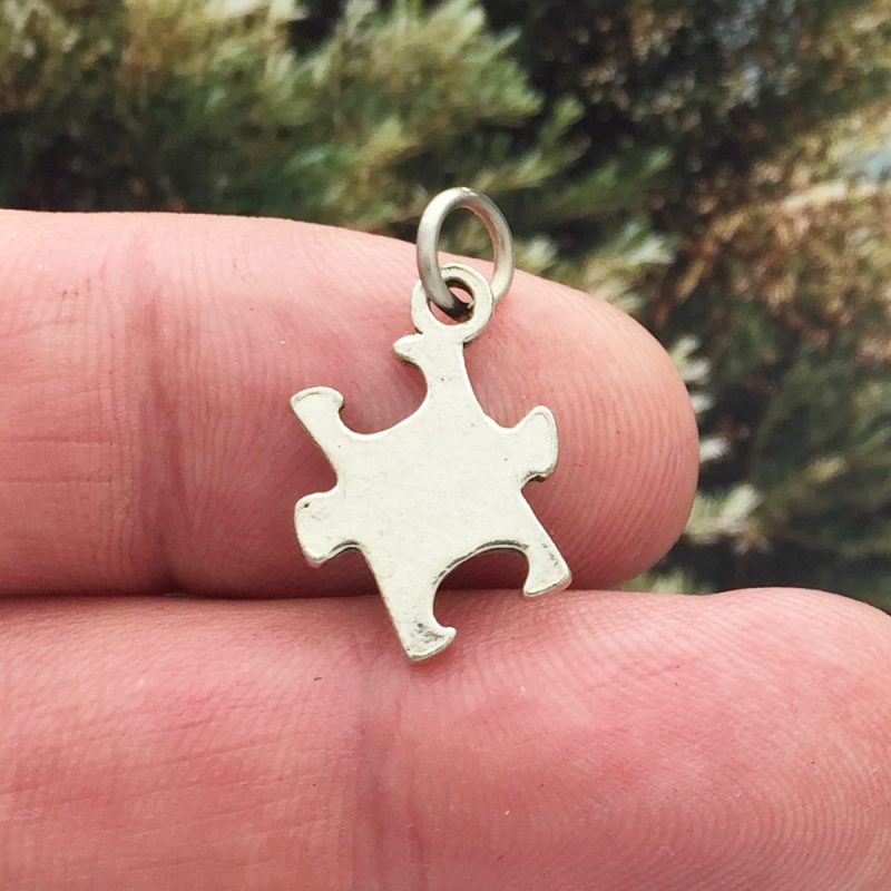 5 Silver Puzzle Piece Charm by TIJC SP0163