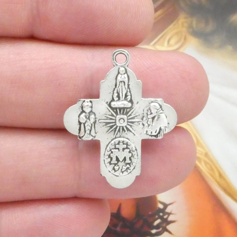 5 Four Way Cross Medal Silver by TIJC SP0172 - Image 5