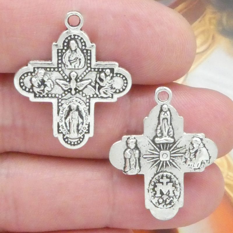 four way cross medal for jewelry making
