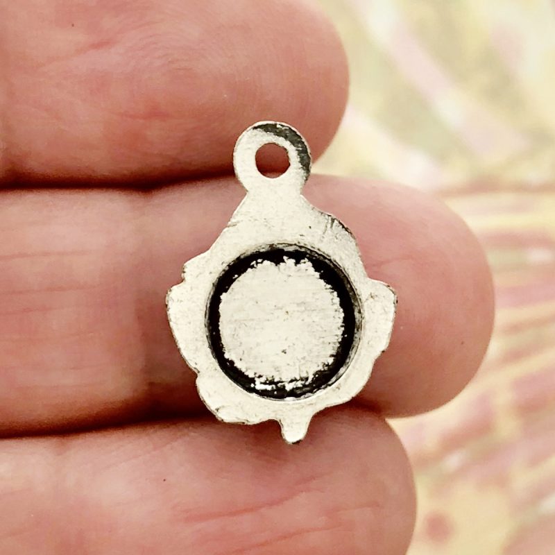 BULK 25 Silver Rose Charm Small by TIJC SP0177B - Image 2