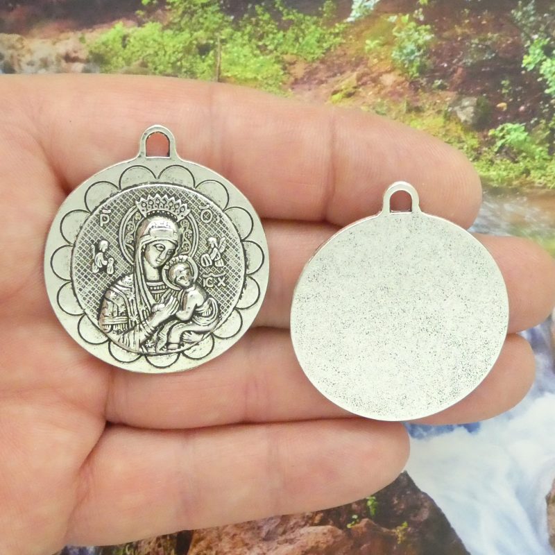 Mary and Baby Jesus Medals for jewelry making