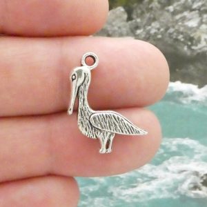 Silver Pelican Charm