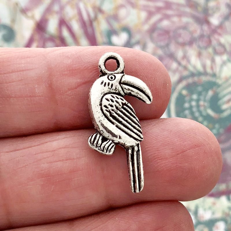 BULK 40 Toucan Charm Silver by TIJC SP0205B - Image 2