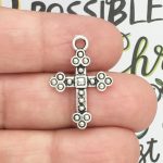 Silver Cross Charms Bulk
