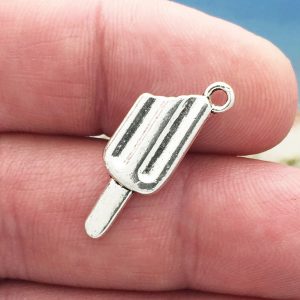 Silver Popsicle Charm