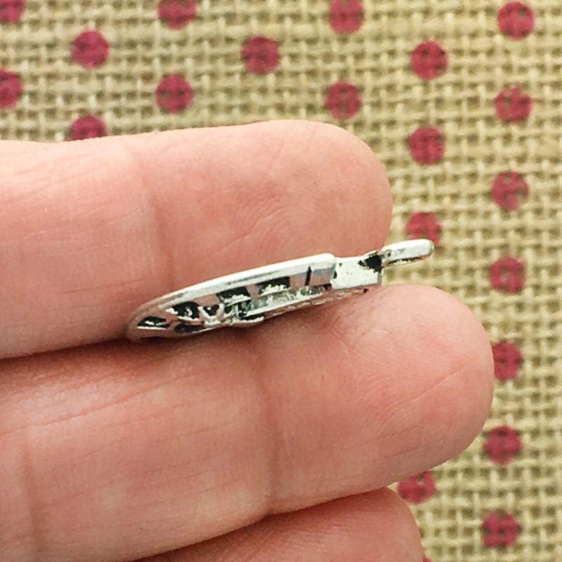 BULK 20 Cowboy Boot with Horseshoe Charm Silver by TIJC SP0242B - Image 4