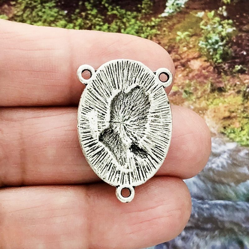 6 Praying Hands Silver Rosary Centers Parts by TIJC SP0252 - Image 2