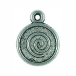 silver spiral charm