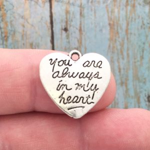 Affirmation Heart Charm