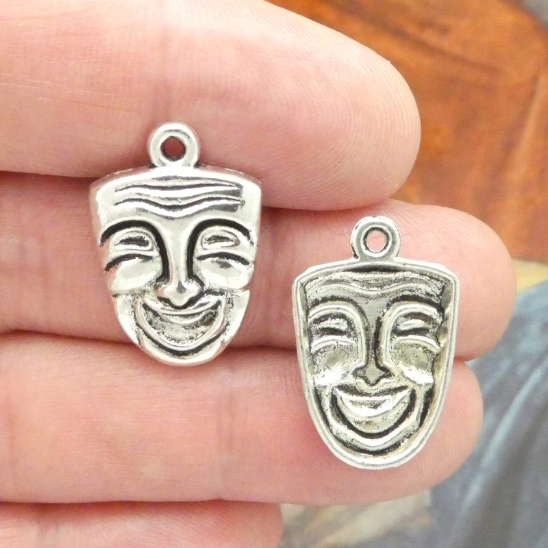 Drama Mask Charms for Jewelry Making
