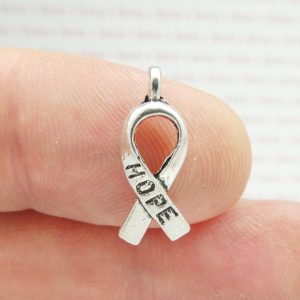 hope awareness ribbon charm