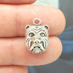 Bulldog Charms for Jewelry Making