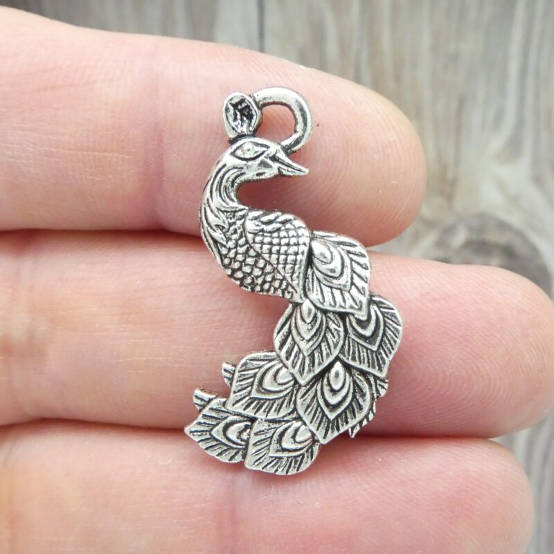 Peacock Charms for Jewelry Making