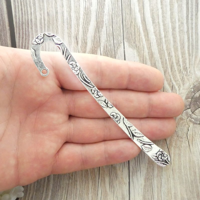Silver Flower Bookmark