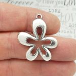 silver flower charm