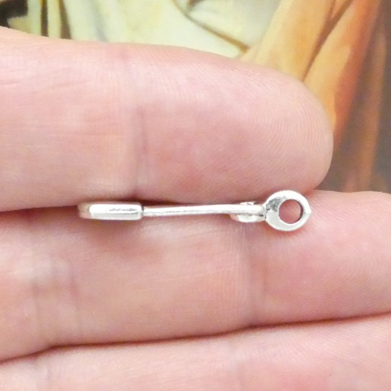 BULK 60 Safety Pin Charms 28x7mm by TIJC SP0346B - Image 4