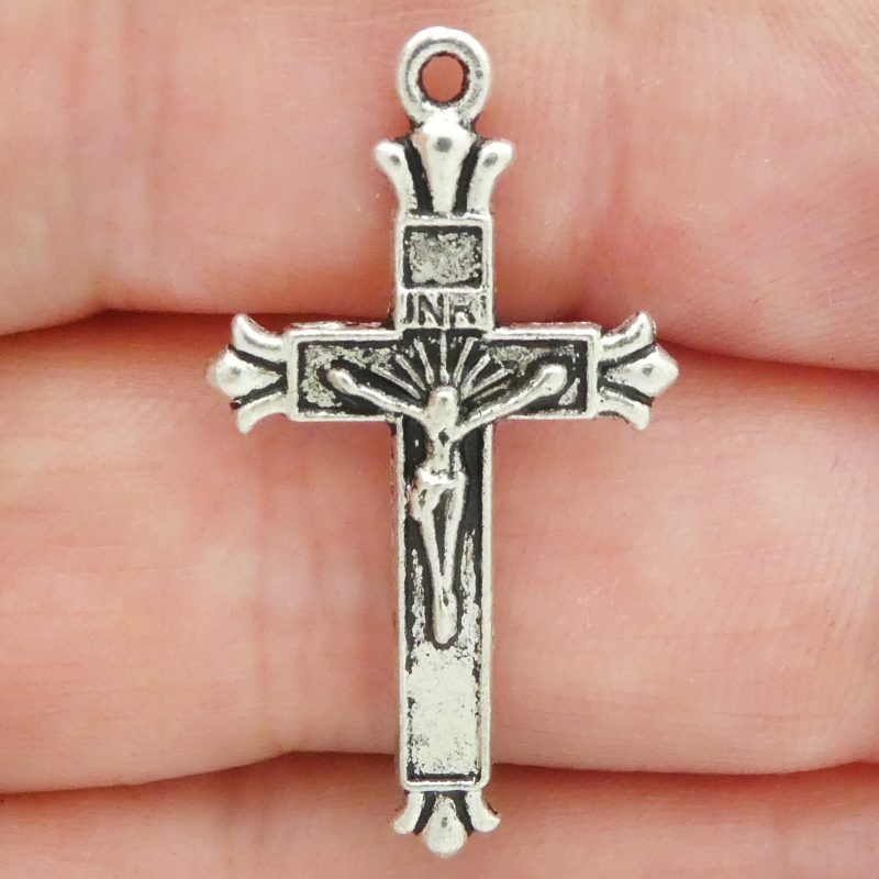 silver crucifix charm