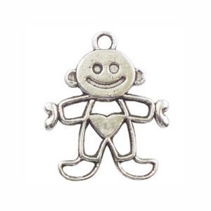 8 Silver Baby Boy Charm Pendant 28x23mm by TIJC SP0361