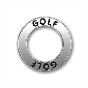 5 Affirmation Ring Golf Charm Silver 22mm by TIJC SP0371