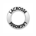 5 Silver Affirmation Ring Lacrosse Charm 22mm by TIJC SP0374