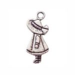 12 Silver Little Girl Charm 25x12mm by TIJC SP0375