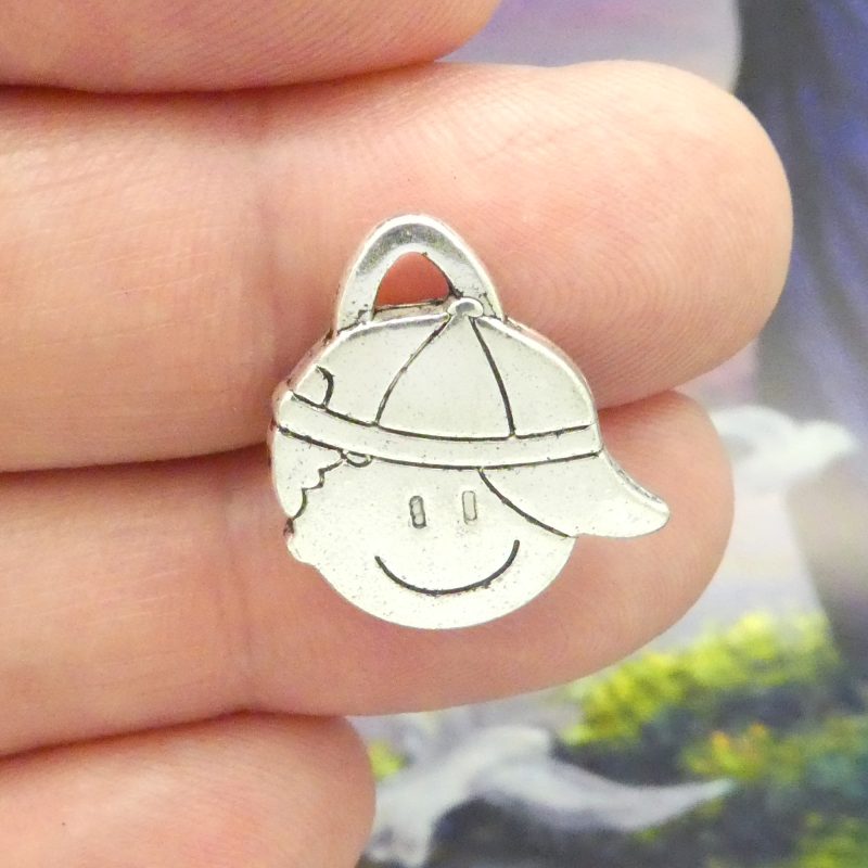 6 Baseball Boy Charm Silver by TIJC SP0382 - Image 3
