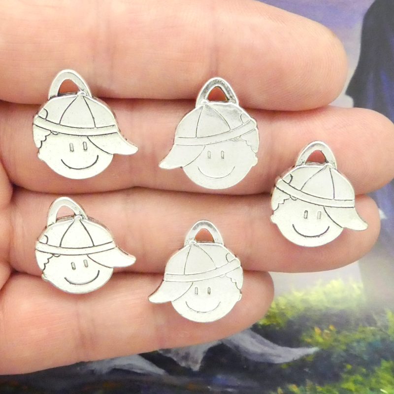 6 Baseball Boy Charm Silver by TIJC SP0382 - Image 5