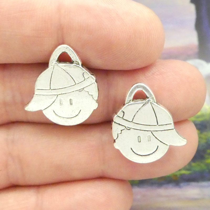 6 Baseball Boy Charm Silver by TIJC SP0382 - Image 4