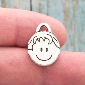 BULK 12 Little Boy Charm Silver by TIJC SP0384B
