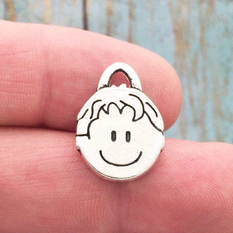 BULK 12 Little Boy Charm Silver by TIJC SP0384B