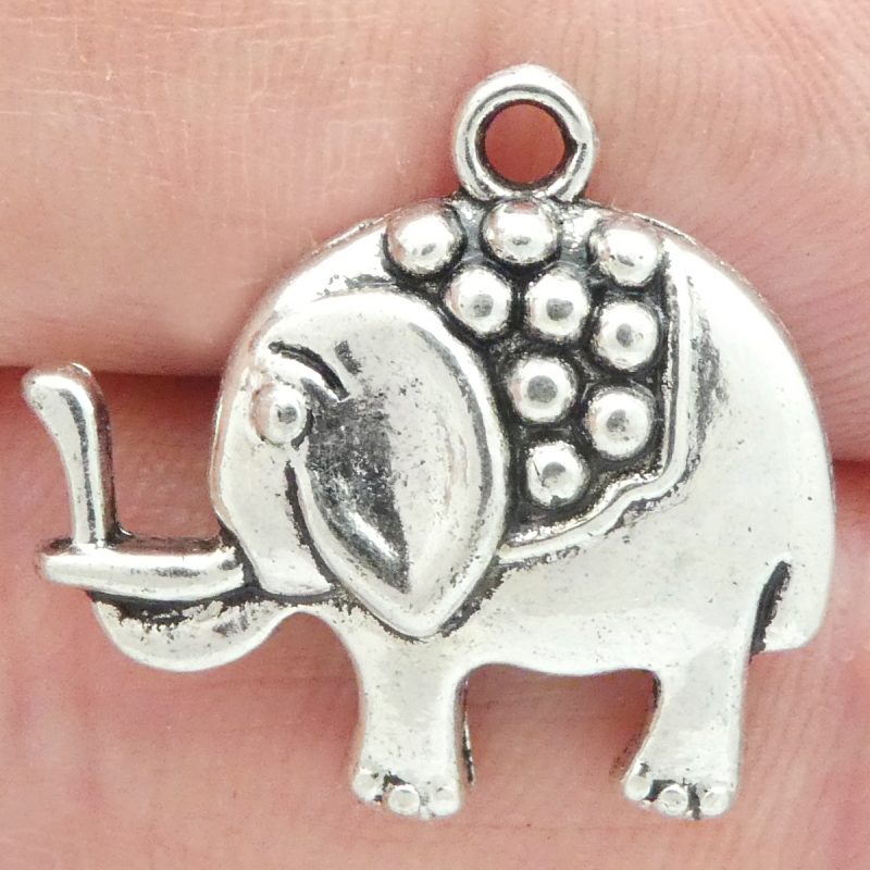 Silver Elephant Charm