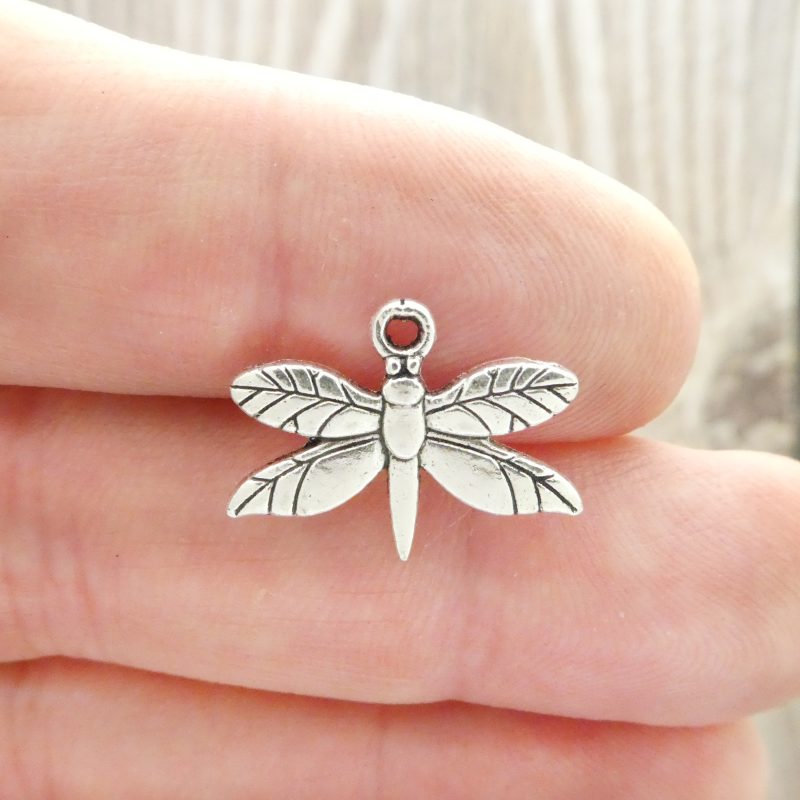 Silver Dragonfly Charm Pendant