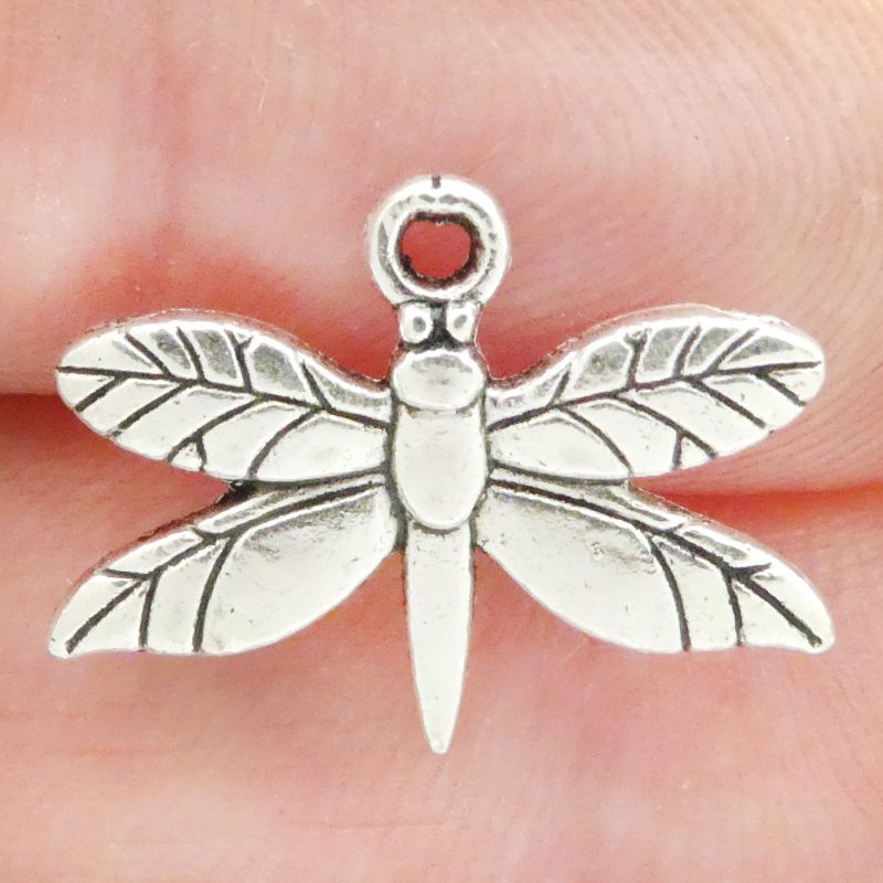 Silver Dragonfly Charm