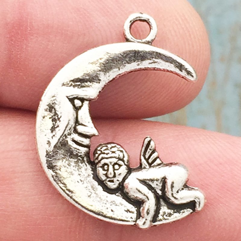 angel moon charm