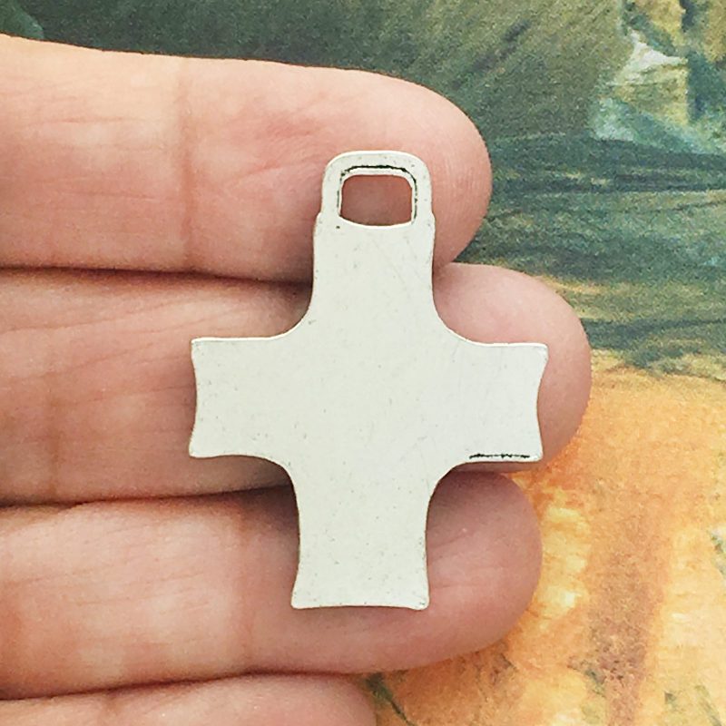 4 First Communion Cross Charm Silver by TIJC SP0404 - Image 2