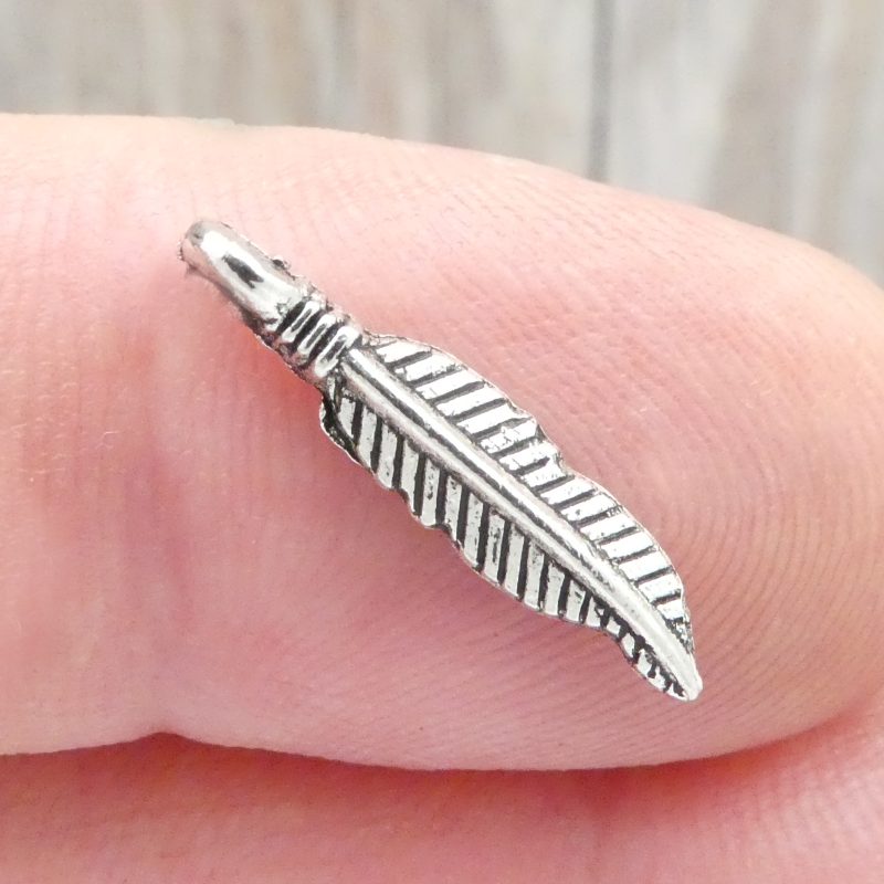 small feather charm