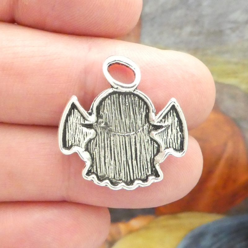 BULK 20 Love Affirmation Silver Angel Charms 26x25mm by TIJC SP0413B - Image 4