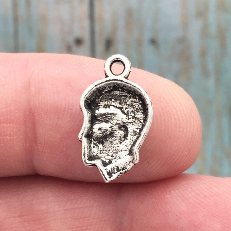 16 Boys Head Charm Silver by TIJC SP0430 - Image 2