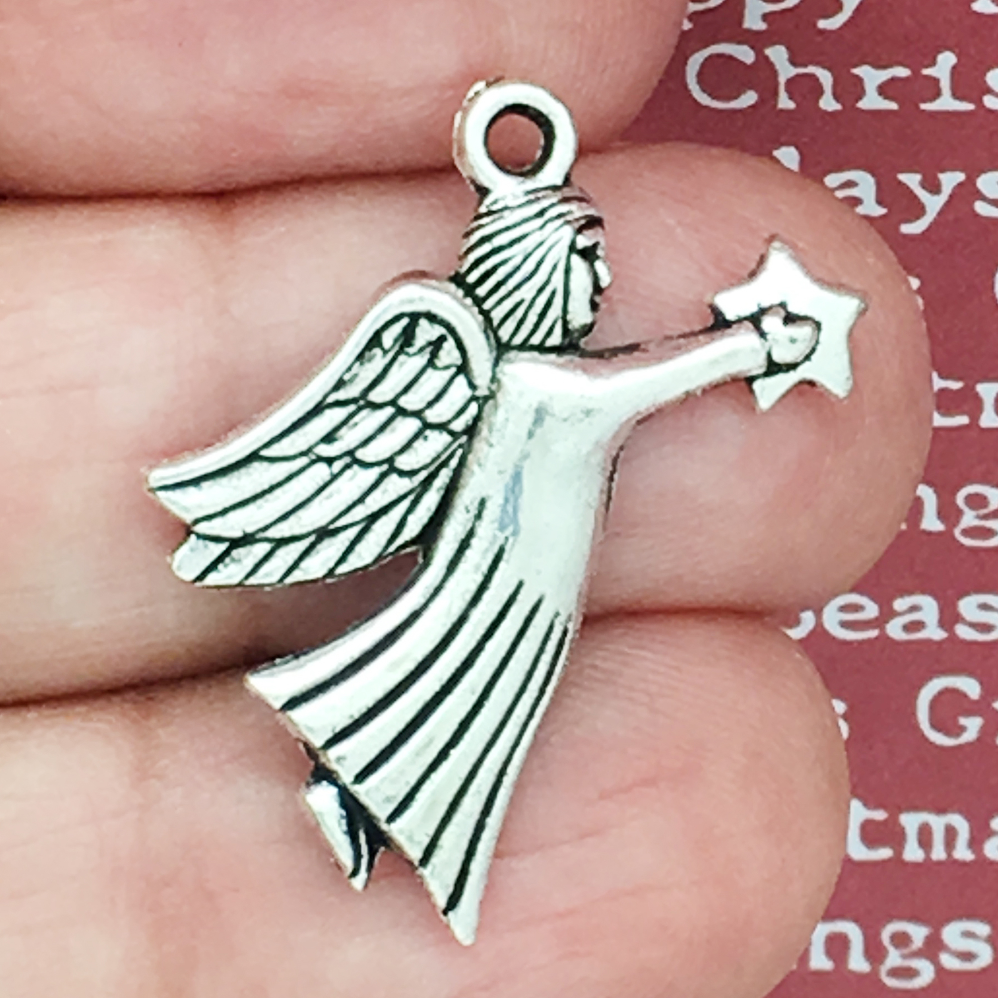 Silver Angel Charm