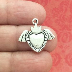 Wing Heart Charm