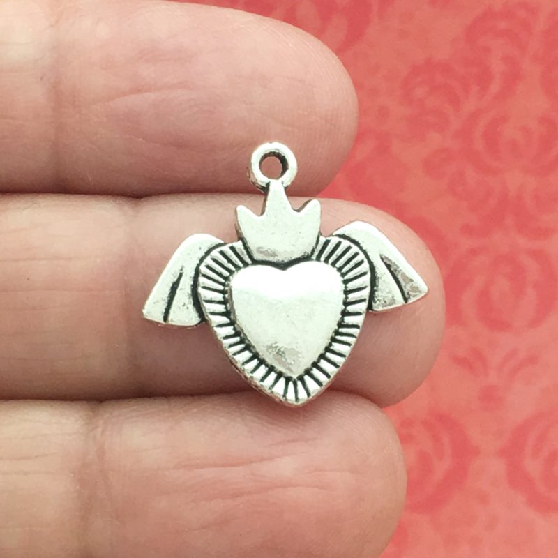 Wing Heart Charm