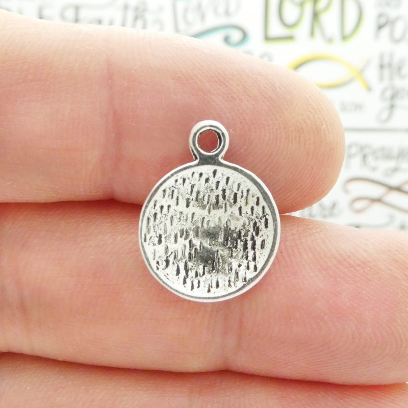 12 Silver Baseball Charm Pendant 19x14mm by TIJC SP0442 - Image 3