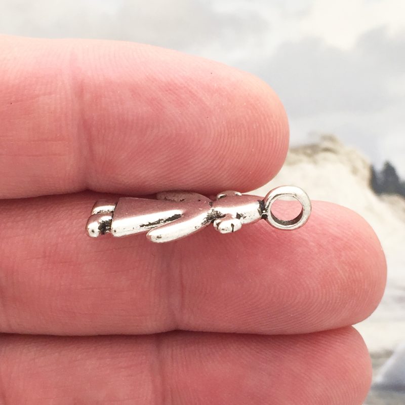 5 Little Girl Charm Pendant Silver by TIJC SP0447 - Image 2