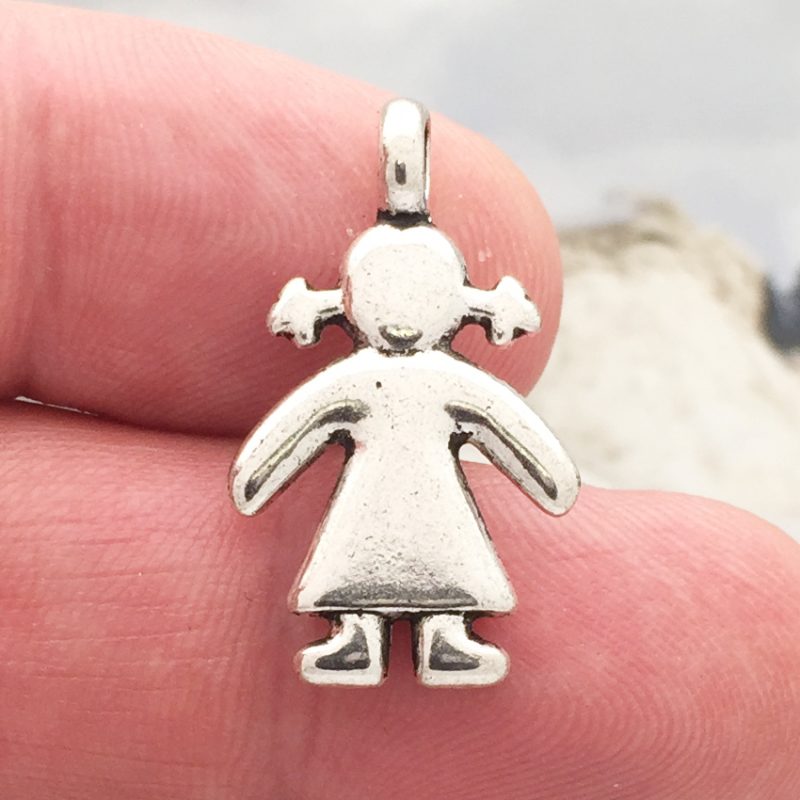 Silver Girl Charm